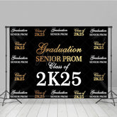 Aperturee - Aperturee Step And Repeat Black Gold Congrats Grad Backdrop